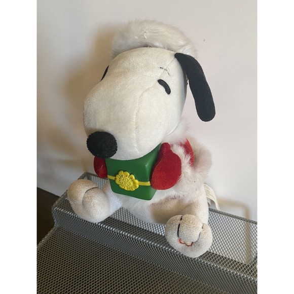 Peanuts Snoopy Gemmy Musical Christmas Plush Lights Up Plays Music 8 In Animated - Picture 2 of 9